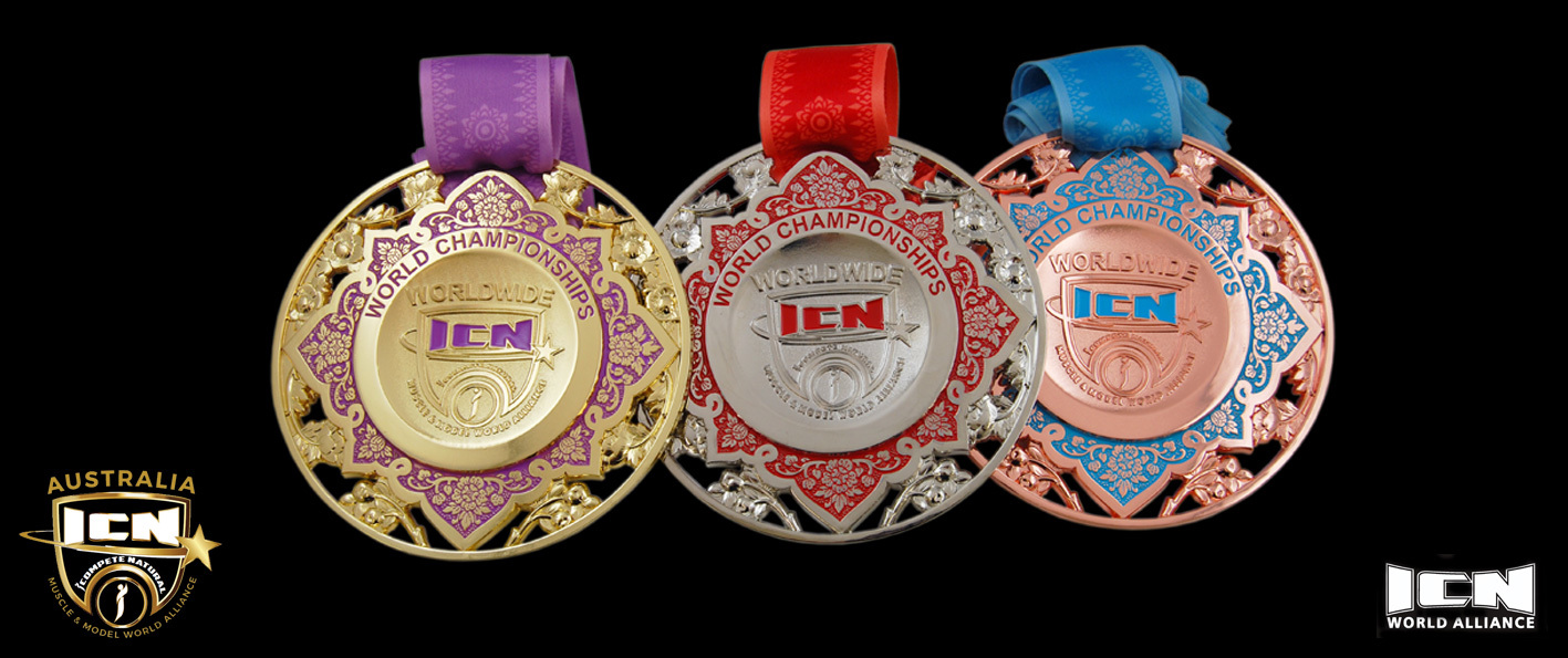 Australian ICN Championship Gold Silver And Bronze Medals