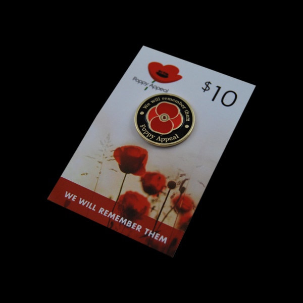 10 Poppy Card Pin