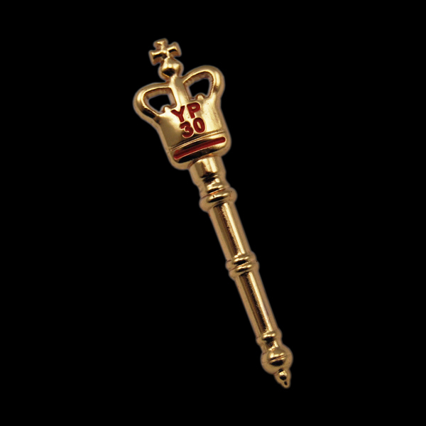 30 Year Scepter Gold Pin