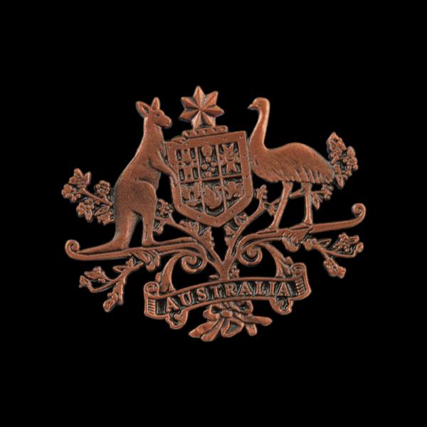 Australian Coat of Arms Brown Pin