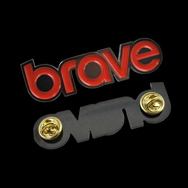 Brave x2 Pin Clutch Badge