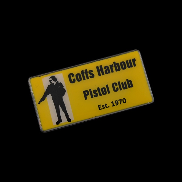 Coff Harbour Pistol printed pin