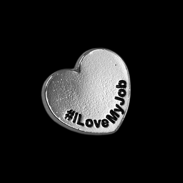 #ILoveMyJob Heart Pin