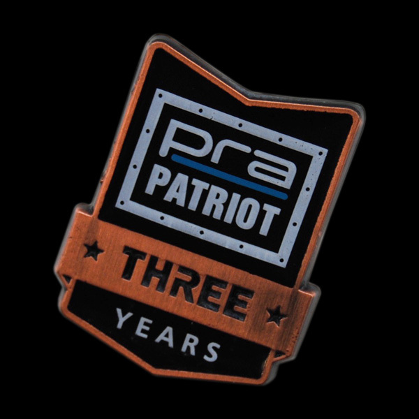 PRA Patriot Three Years Copper Pin