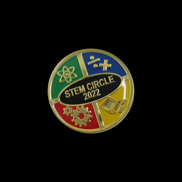 Stem Circle Gold Pin