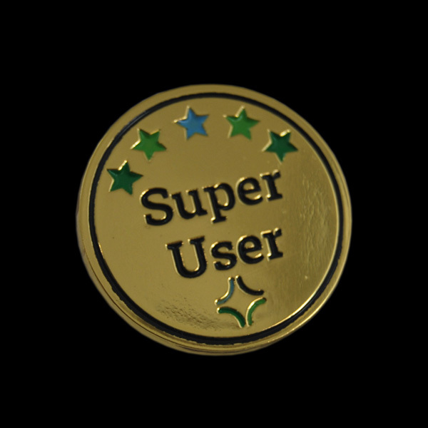 Super User Gold Pin