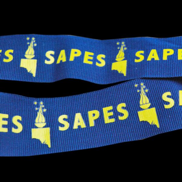 Sapes Blue and Yellow Ribbon By Cash's Awards