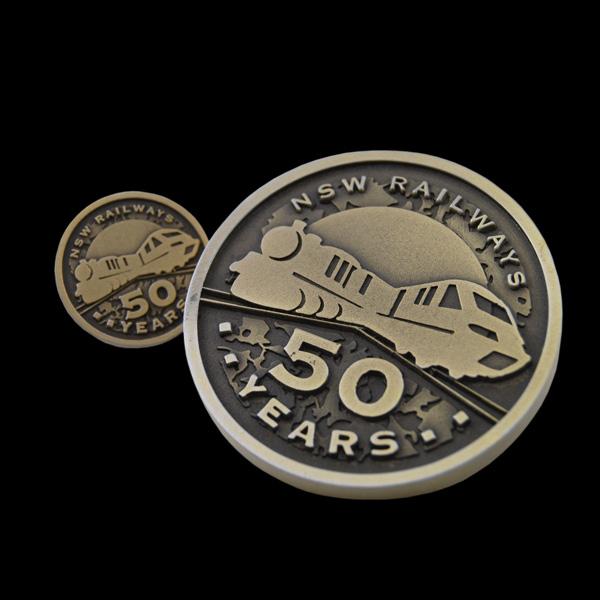 New South Wales 50 Years Railways Service PIn